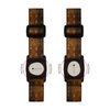 Brown patterned watch band for Dexcom G7 sensor with adjustable armband and black face