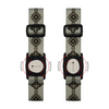 Two identical black and gray geometric tribal watch straps for Dexcom G7 Sensor armband