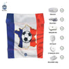 Flag-printed protective armband for glucose sensors -