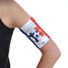 Flag-printed protective armband for glucose sensors -