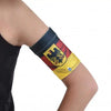 Flag-printed protective armband for glucose sensors -