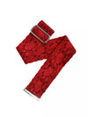 Bold red lace insulin pump belt designed for chest and waist, providing a fashionable and functional accessory.