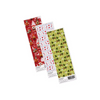 Three patterned wrapping paper strips in red, white, and green for NovoRapid FlexPen Stickers