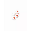Two white Sibionics GS1 CGM devices with Christmas-themed faces and red accents