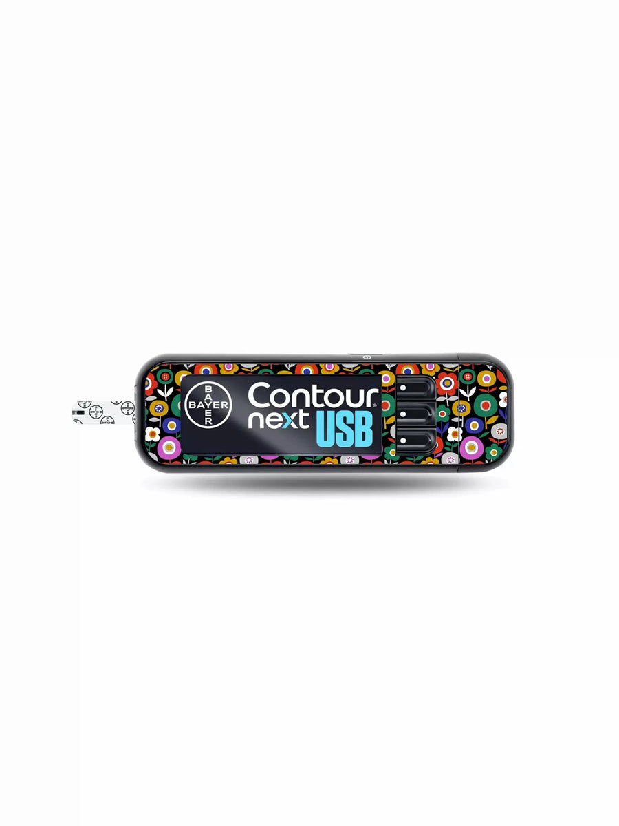 Contour Next USB Glucose Meter Stickers - Spring Collection – Kaio-Dia B2B